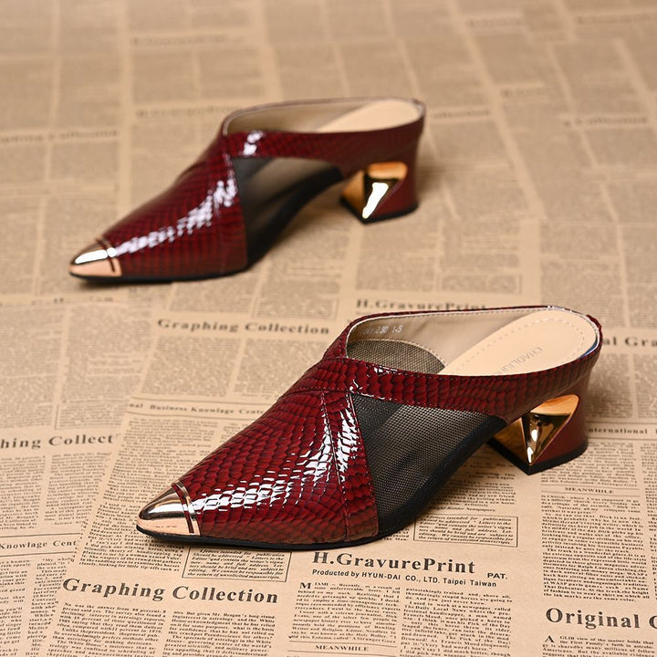 VALERIE GENUINE LEATHER MULES