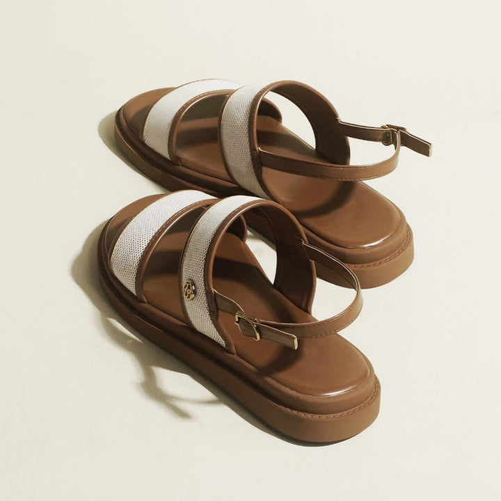 ELINE ROSE LEATHER SANDALS