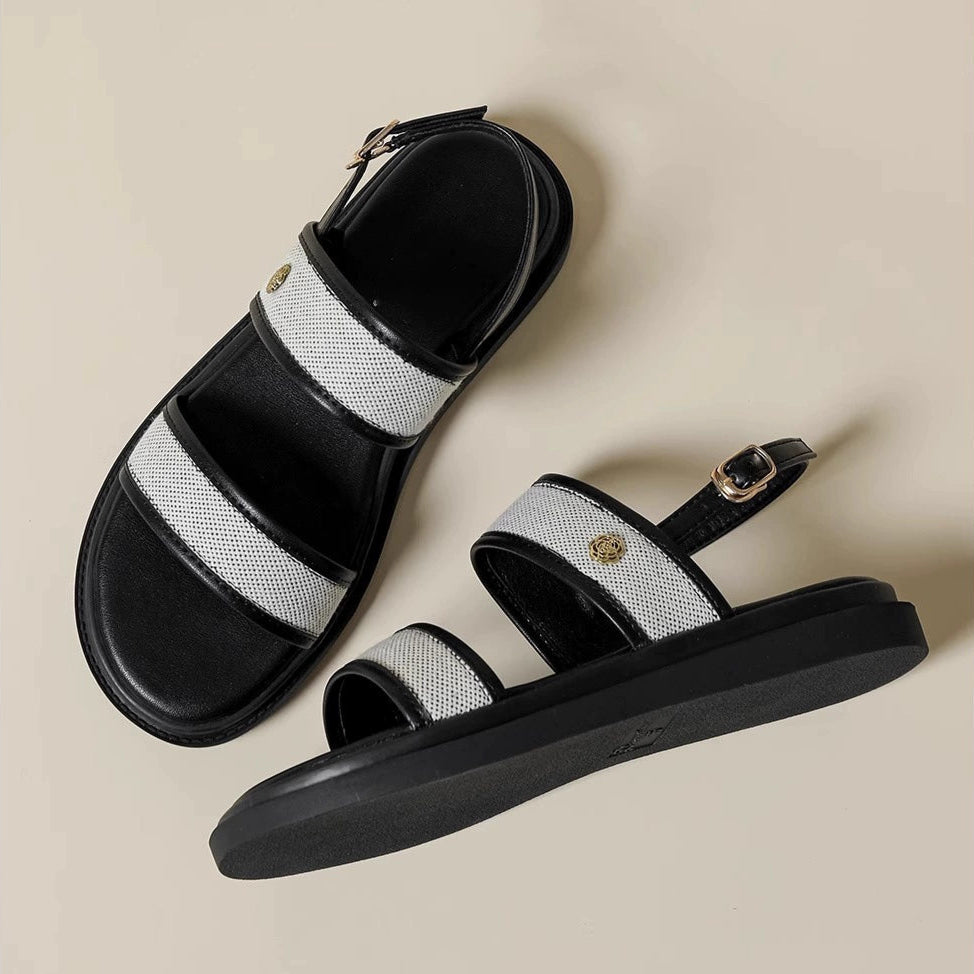 ELINE ROSE LEATHER SANDALS