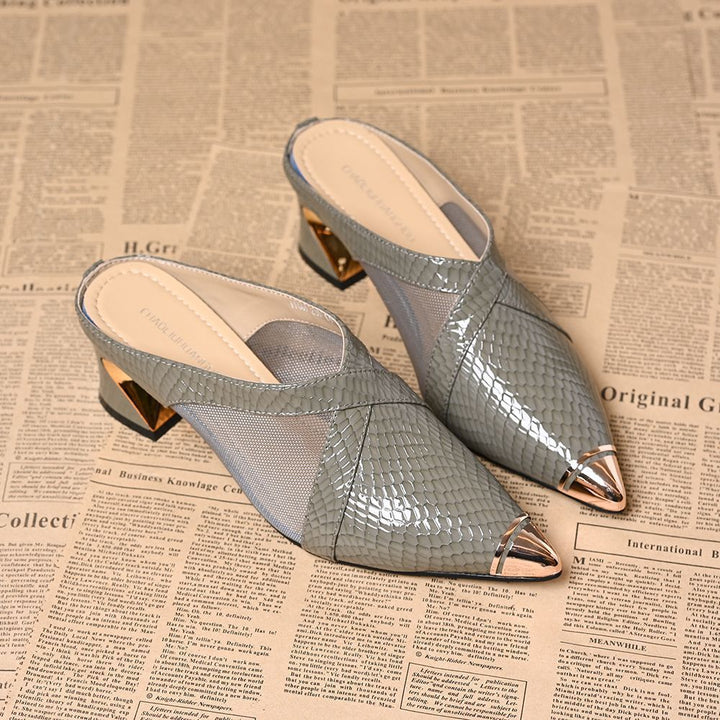 VALERIE GENUINE LEATHER MULES