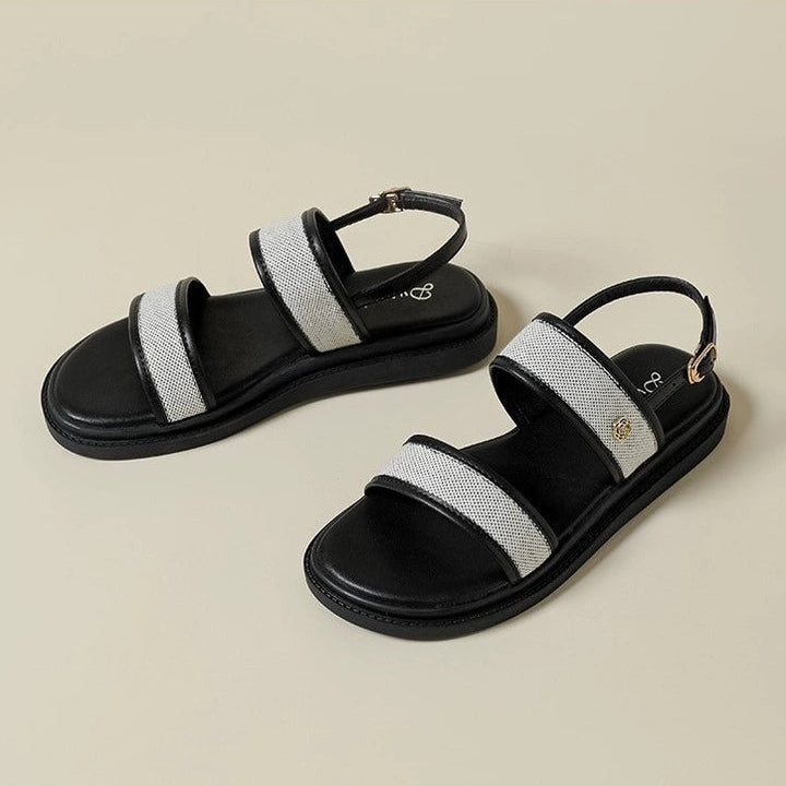 ELINE ROSE LEATHER SANDALS