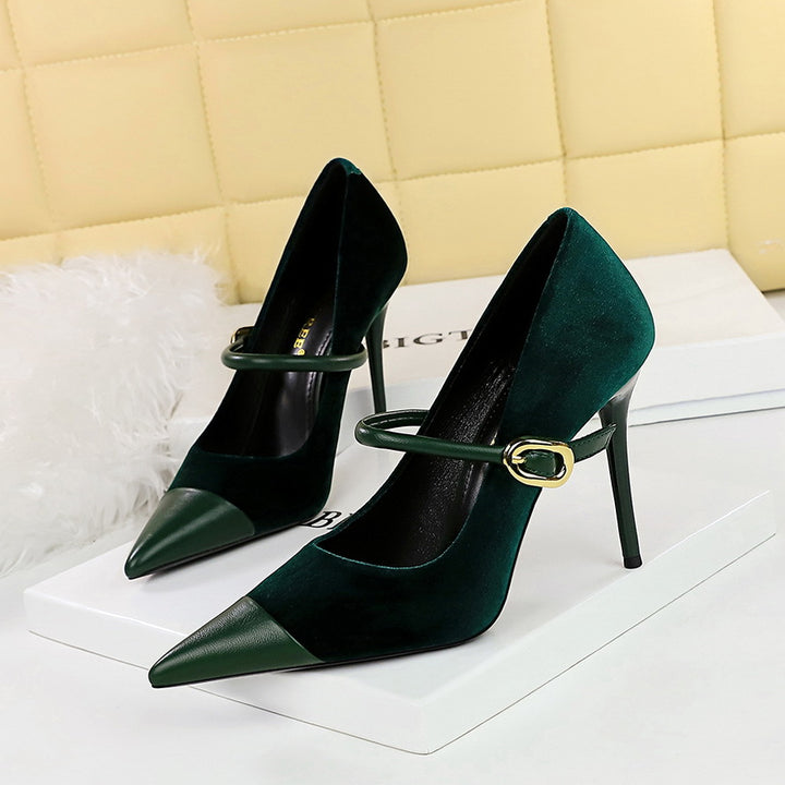VALENTINA VELVET HEELS