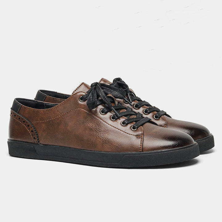 FERRARO PATINA LEATHER SNEAKERS