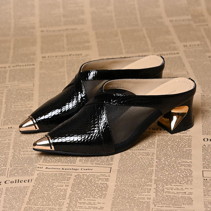 VALERIE GENUINE LEATHER MULES