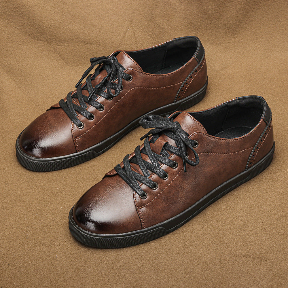 FERRARO PATINA LEATHER SNEAKERS
