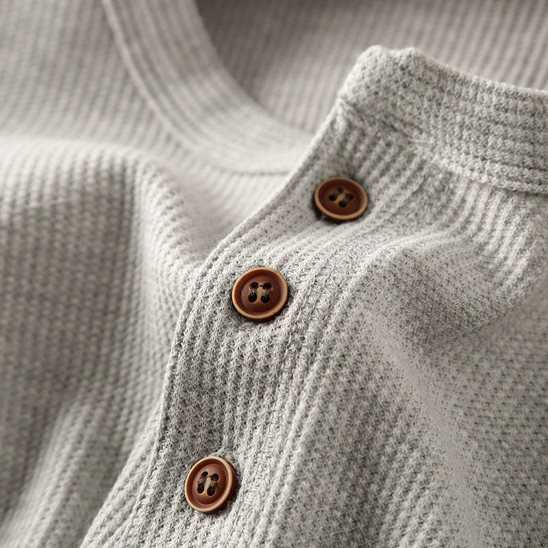 ASHFORD WAFFLE COTTON HENLEY