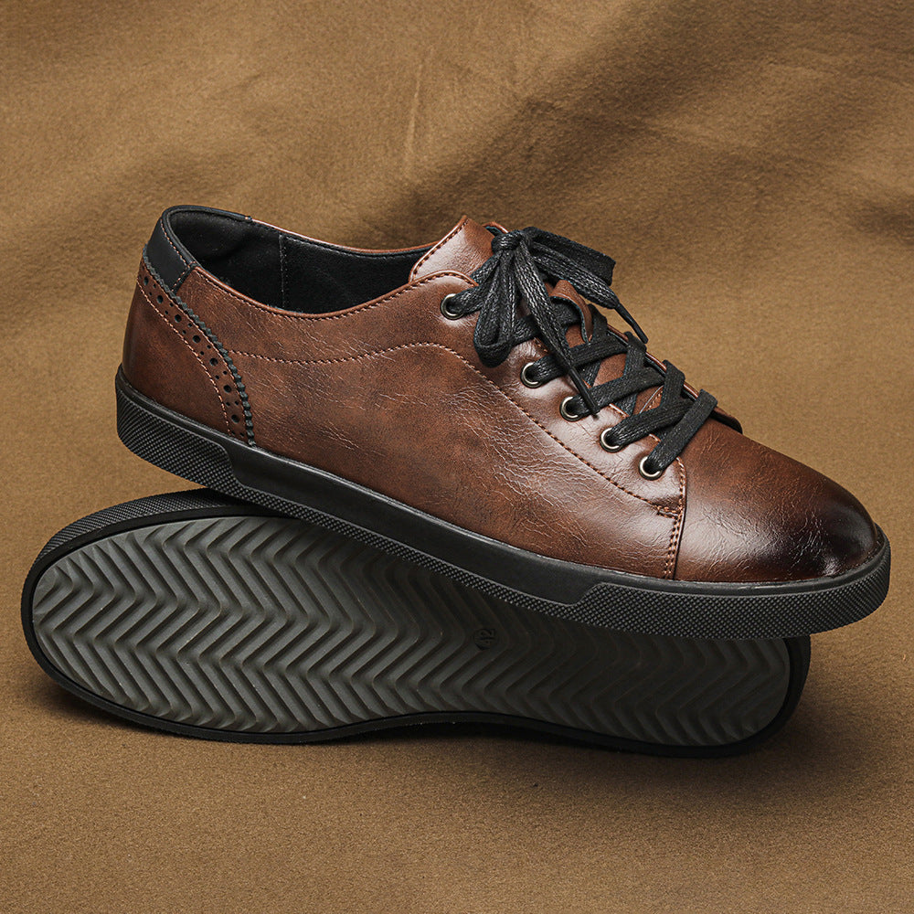 FERRARO PATINA LEATHER SNEAKERS