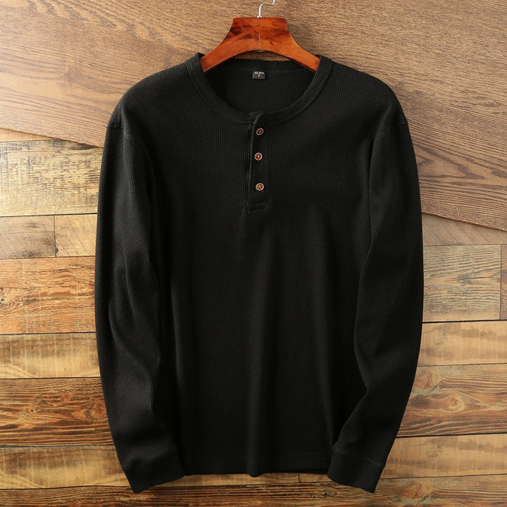ASHFORD WAFFLE COTTON HENLEY