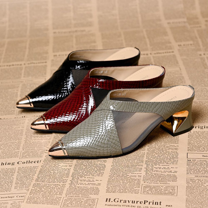 VALERIE GENUINE LEATHER MULES