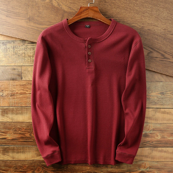 ASHFORD WAFFLE COTTON HENLEY