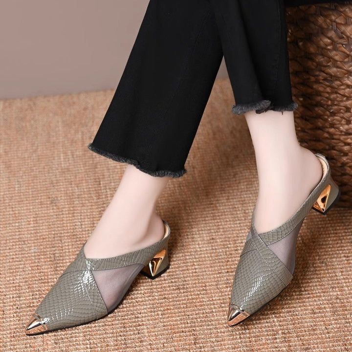 VALERIE GENUINE LEATHER MULES