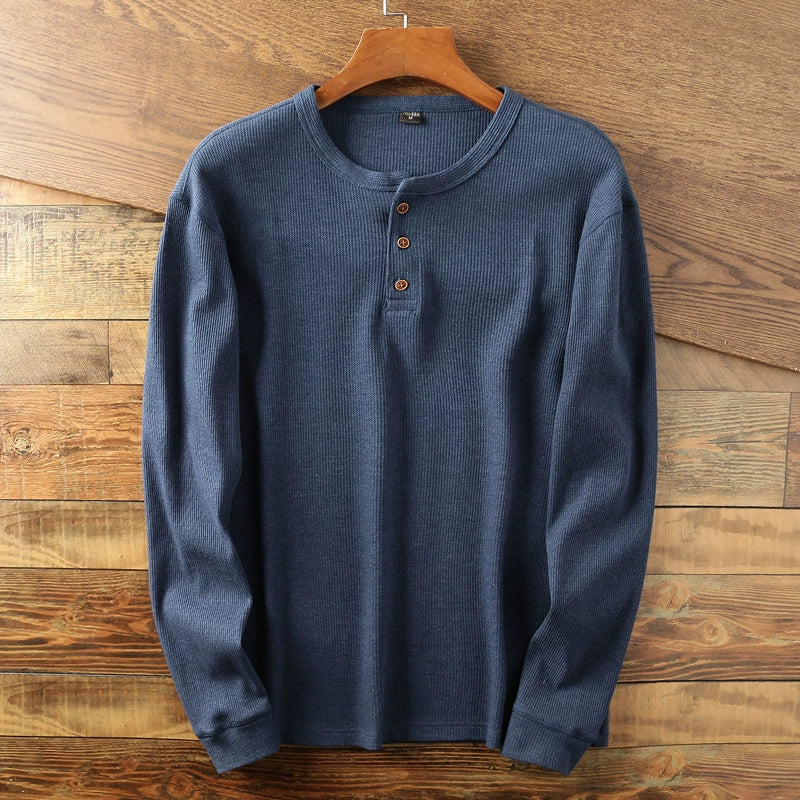 ASHFORD WAFFLE COTTON HENLEY